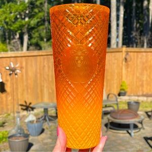 New Starbucks Summer 2022 Mango Ombre Jeweled Tumbler Cold Cup Venti 24oz